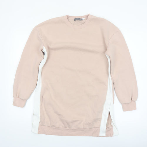 Mint Velvet Womens Beige Longline Pullover Sweatshirt Size S