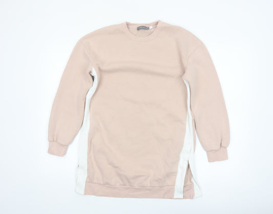 Mint Velvet Womens Beige Longline Pullover Sweatshirt Size S