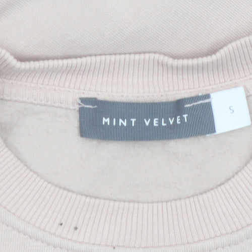 Mint Velvet Womens Beige Longline Pullover Sweatshirt Size S