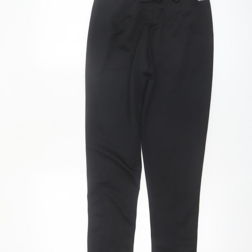 Adidas Boys Black Jogger Trousers 11-12 Years Polyester Activewear
