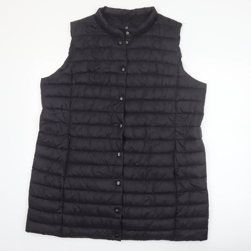 Dunnes Stores Men’s Black XL Puffer Waistcoat Quilted Mid-Length