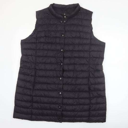 Dunnes Stores Men’s Black XL Puffer Waistcoat Quilted Mid-Length