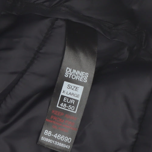 Dunnes Stores Men’s Black XL Puffer Waistcoat Quilted Mid-Length
