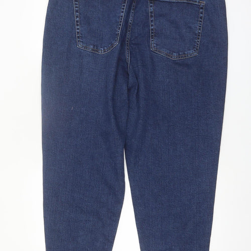 Marks and Spencer Women’s Blue Mom Jeans Size 18 Regular High Rise