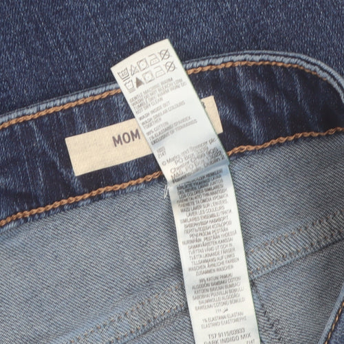 Marks and Spencer Women’s Blue Mom Jeans Size 18 Regular High Rise