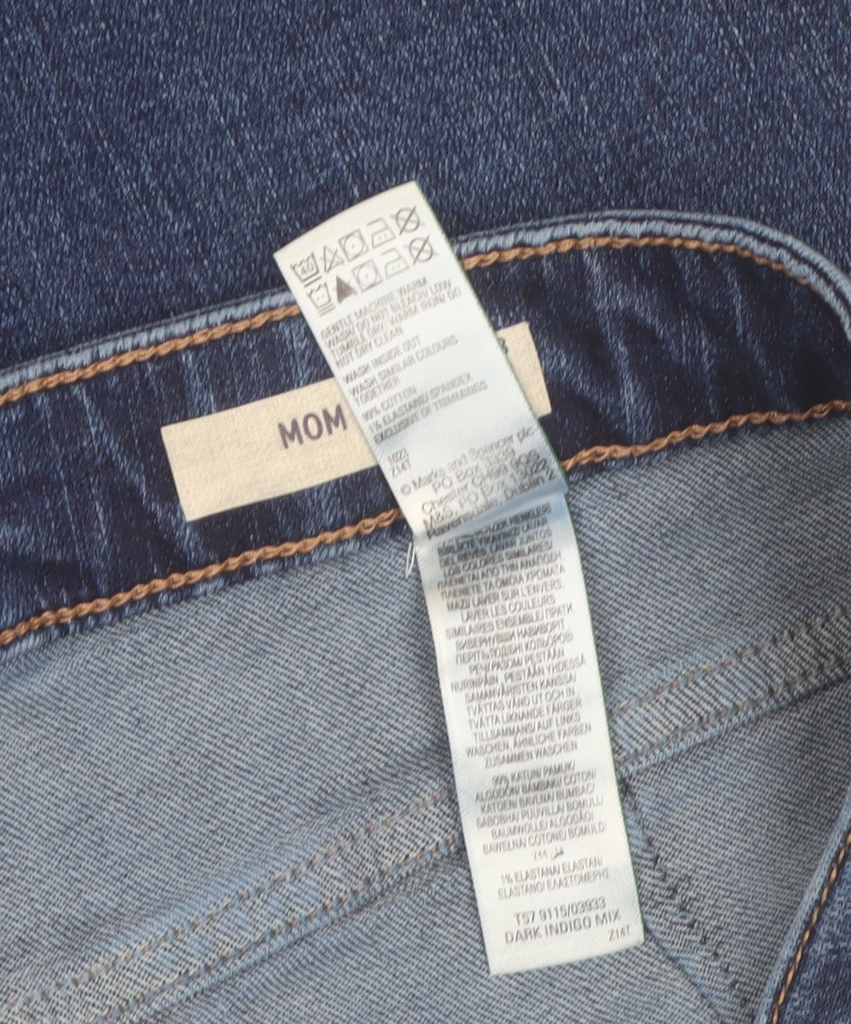 Marks and Spencer Women’s Blue Mom Jeans Size 18 Regular High Rise