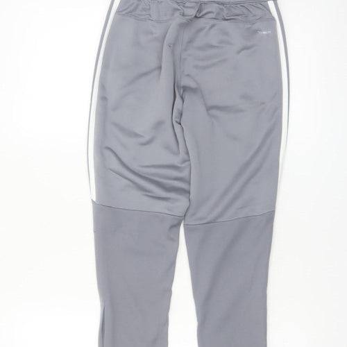 Adidas Boys Grey Manchester United Jogger Sweatpants 9-10 Years Climalite