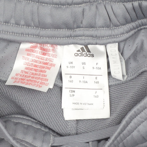 Adidas Boys Grey Manchester United Jogger Sweatpants 9-10 Years Climalite