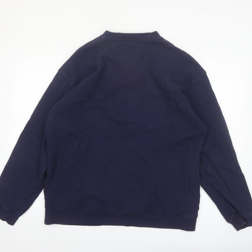Hawkshead Sports Mens Blue L V-Neck Lined Pullover Sweatshirt
