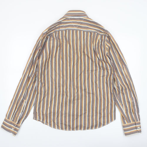 Tommy Hilfiger Men's Multicoloured Slim Fit Striped Button-Up Shirt L