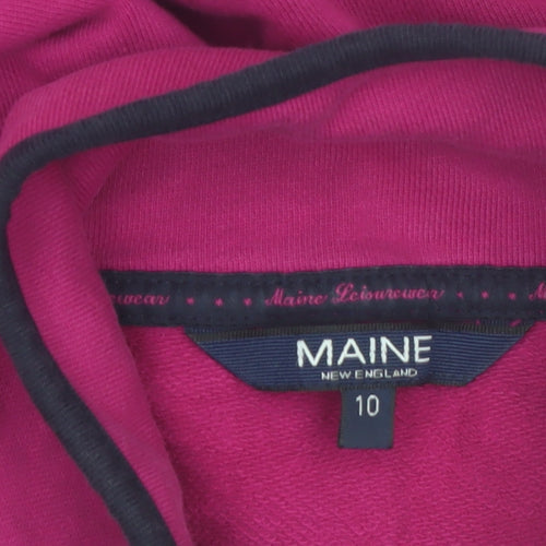 Maine New England Women’s Pink Cotton Henley Sweatshirt Size 10