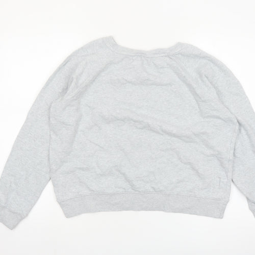 Marks and Spencer Women Grey Floral Bloom Pullover Sweatshirt Size 14