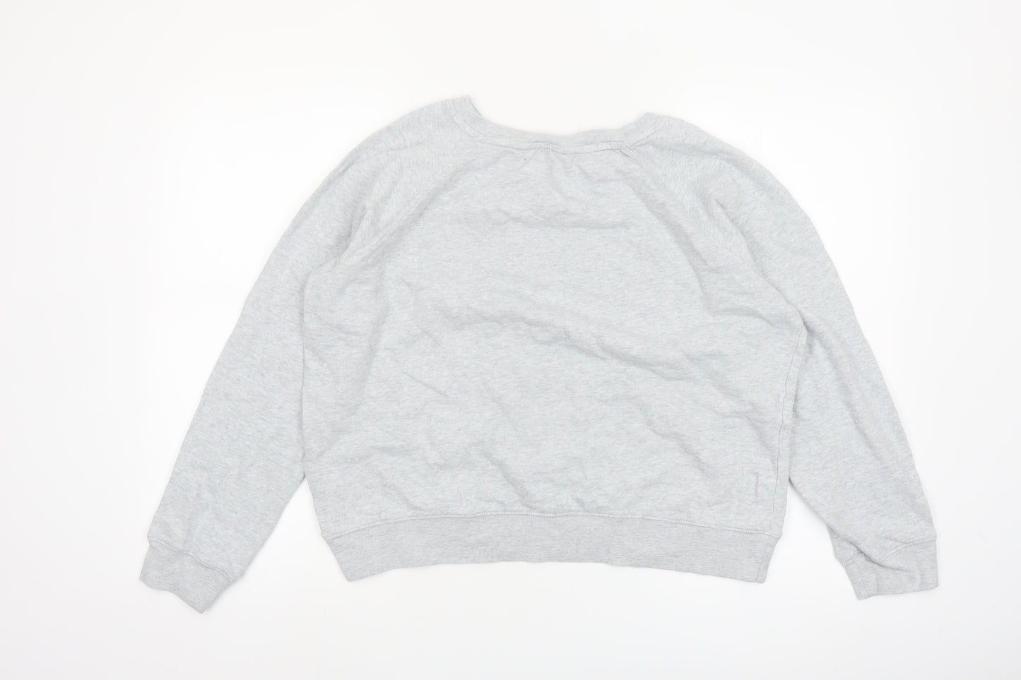 Marks and Spencer Women Grey Floral Bloom Pullover Sweatshirt Size 14