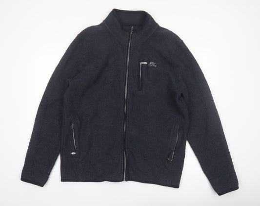 Weird Fish Men's Blue XL Knit Full Zip Casual Jacket