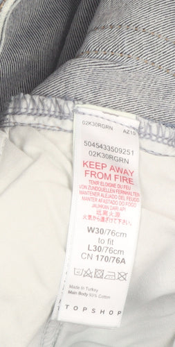 Topshop Jamie Women's Blue High Rise Skinny Jeans Size 12R