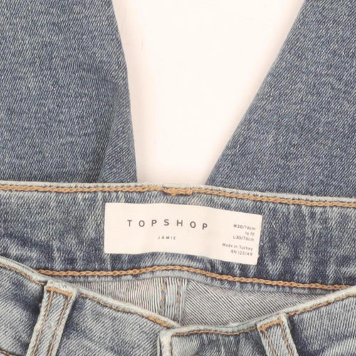 Topshop Jamie Women's Blue High Rise Skinny Jeans Size 12R