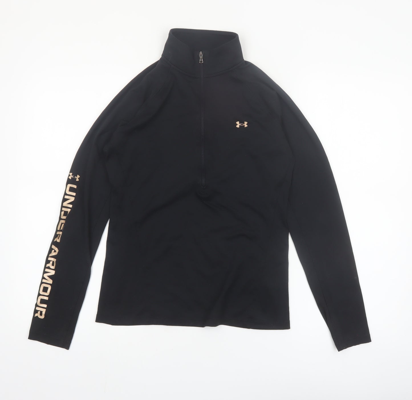 Under Armour Women's Black Small 1/4 Zip Long Sleeve HeatGear Top