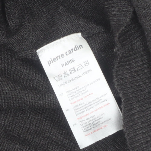Pierre Cardin Men’s Grey 2XL V-Neck Acrylic Pullover Jumper