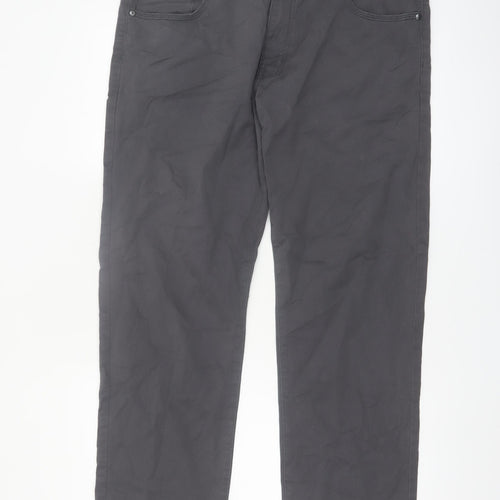 Dunnes Stores Men's Charcoal Chino Trousers Size 38W 30L Cotton Blend