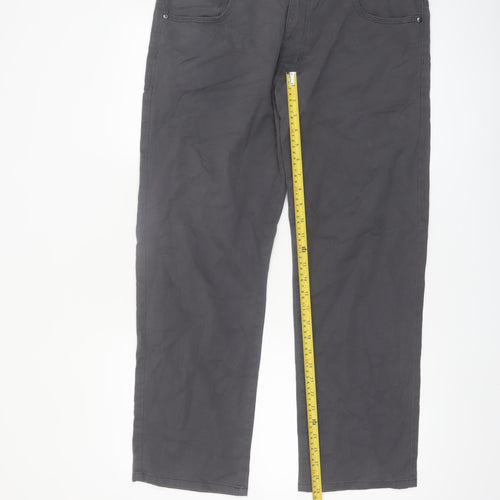 Dunnes Stores Men's Charcoal Chino Trousers Size 38W 30L Cotton Blend