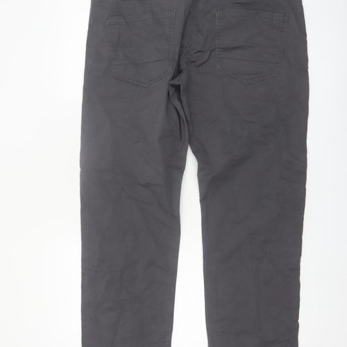 Dunnes Stores Men's Charcoal Chino Trousers Size 38W 30L Cotton Blend