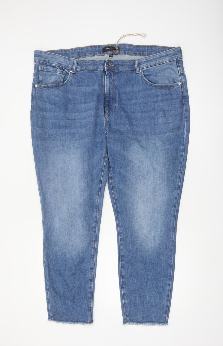 ONLY Carmakoma Women Blue Plus Size Skinny Ankle Jeans UK 26