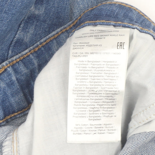 ONLY Carmakoma Women Blue Plus Size Skinny Ankle Jeans UK 26