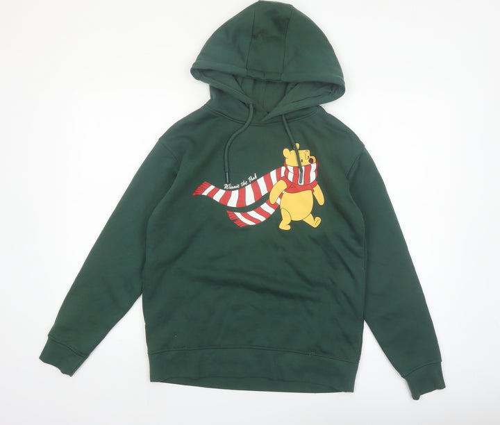 Disney Winnie the Pooh Green Hoodie XS Women's Pullover Hooded Sweatshirt