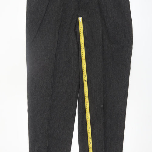Larry Levine Women’s Grey Pleated Dress Pants Size 16 Tailored Twill Trousers