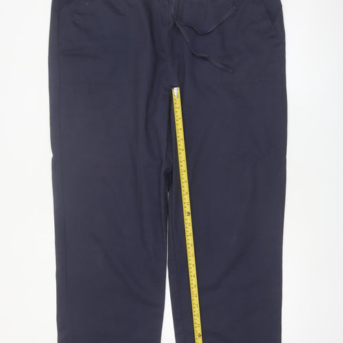 Cotton Traders Women’s Blue Elastic Waist Cargo Trousers Size 22