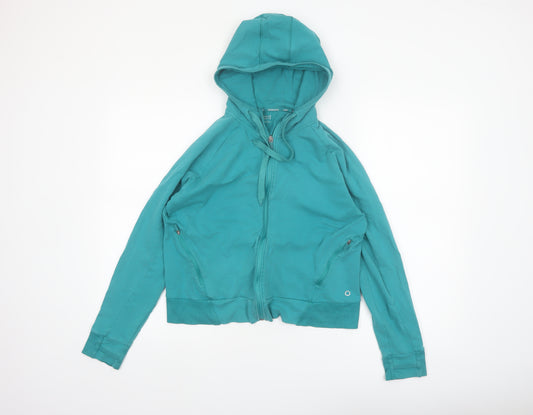 Marks and Spencer Women’s Rich Aqua Full Zip Hoodie Size 12