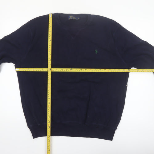 Ralph Lauren Men's Blue XL Pullover Cotton Crew Neck Jumper
