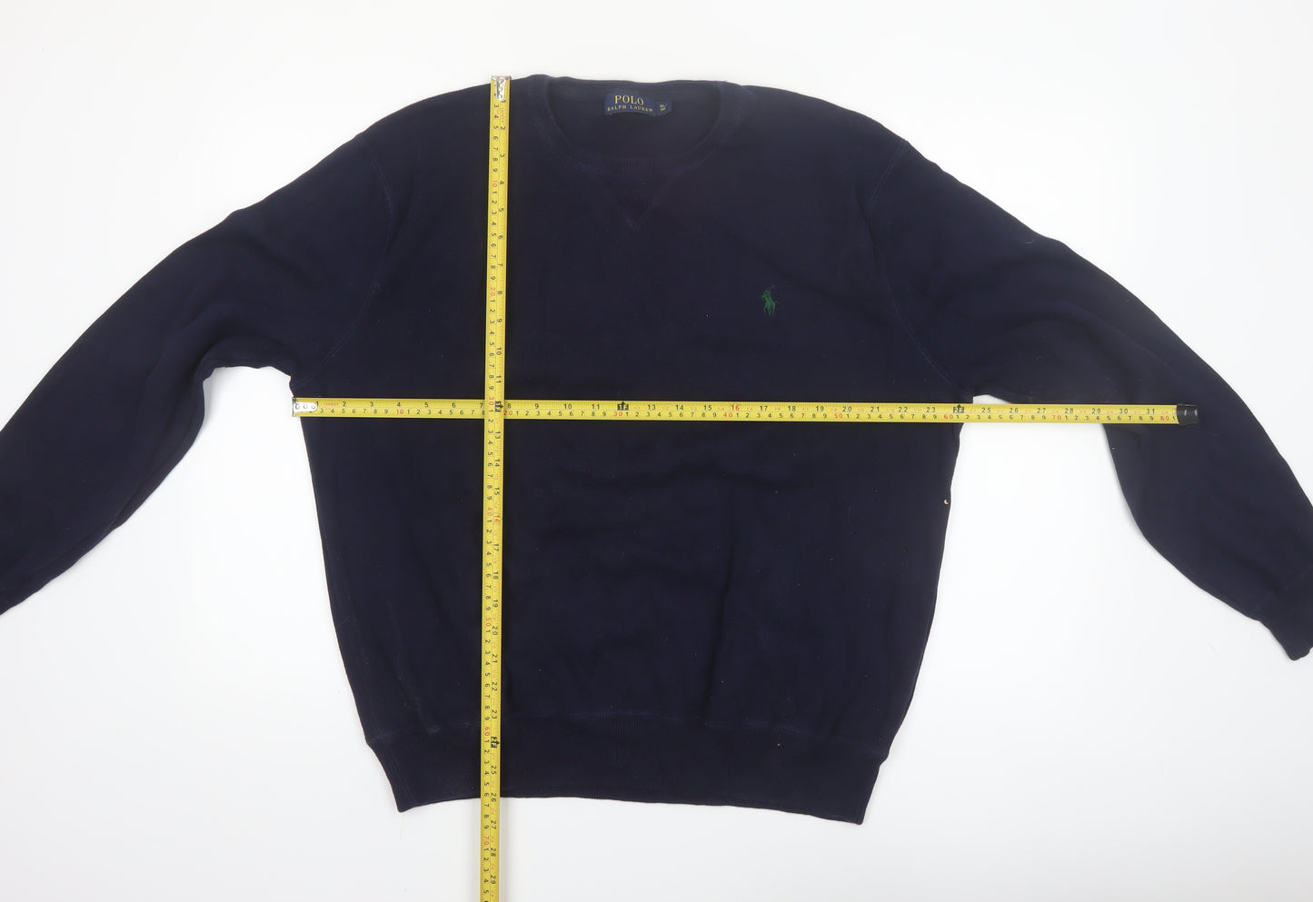 Ralph Lauren Men's Blue XL Pullover Cotton Crew Neck Jumper