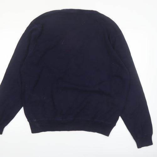 Ralph Lauren Men's Blue XL Pullover Cotton Crew Neck Jumper