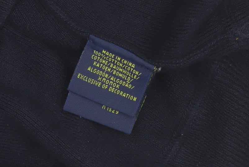 Ralph Lauren Men's Blue XL Pullover Cotton Crew Neck Jumper