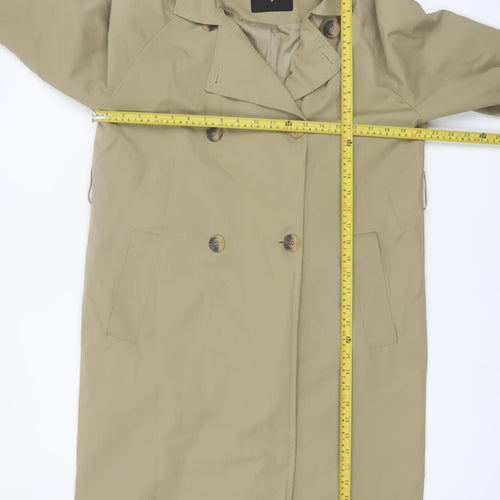 DeFacto Women’s Beige Trench Coat Long Cotton Blend S