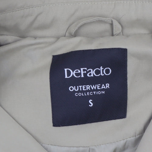 DeFacto Women’s Beige Trench Coat Long Cotton Blend S
