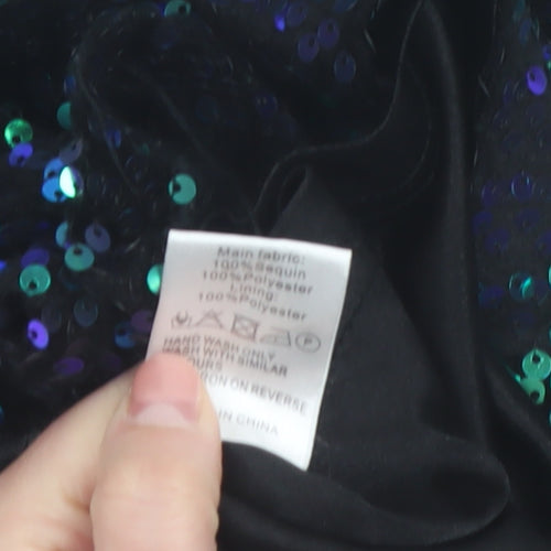 Rare London Women’s Green Sequin Bodycon Long Dress Size 6