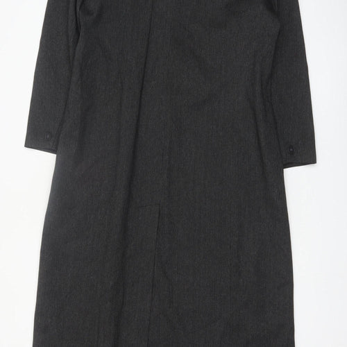 Larry Levine Women’s Grey Pinstripe Long Overcoat Size 16
