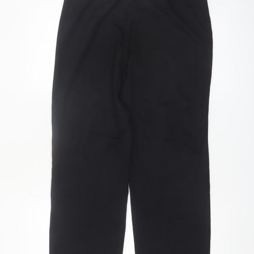 Marks and Spencer Women Black Size 12 Regular Stretch Trousers