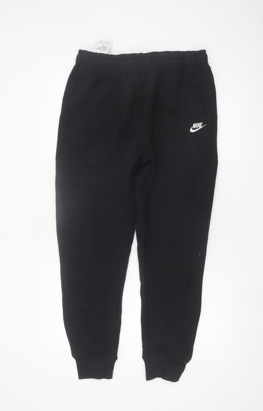 Nike Men’s Black Fleece Jogger Trousers Size L Comfortable Fit