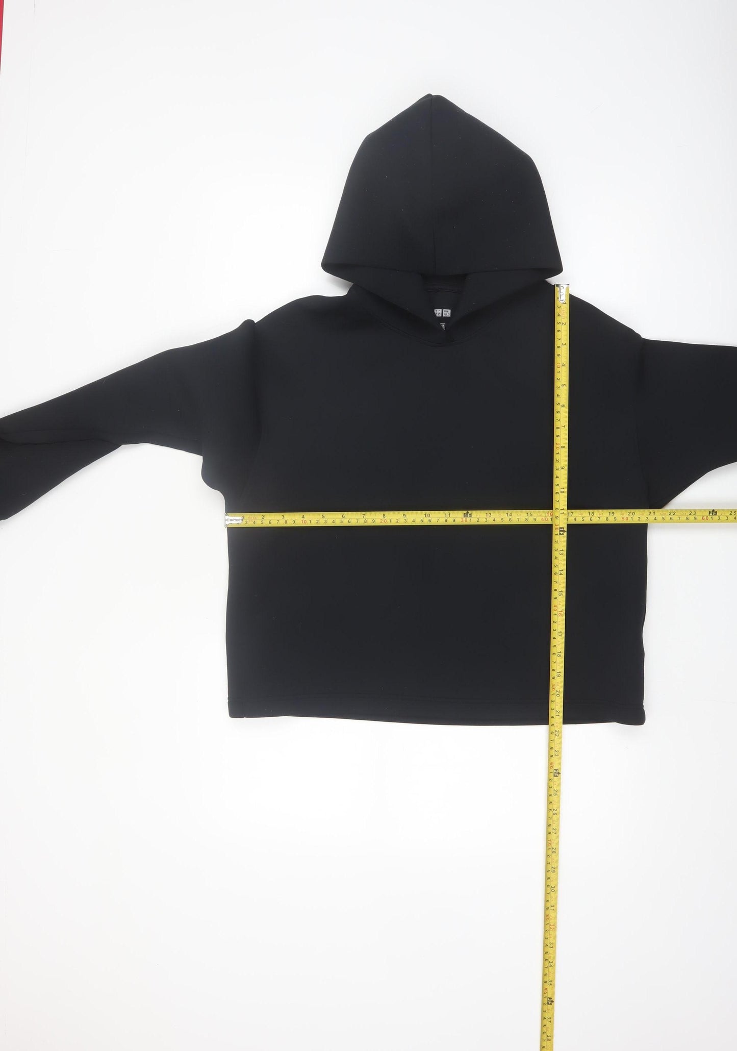 Uniqlo Women Black Medium Pullover Hoodie Polyester Blend