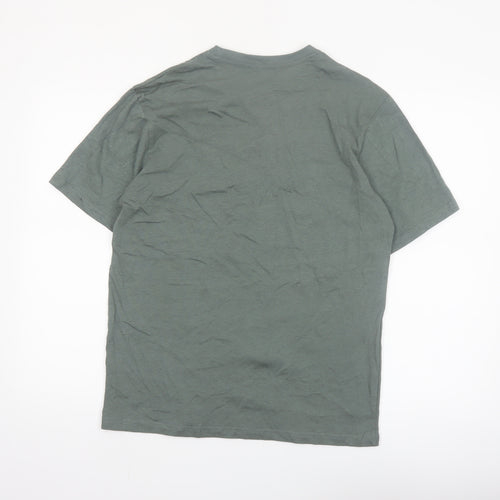 Dunnes Stores Men's Green Graphic Print Regular Fit T-Shirt Size S