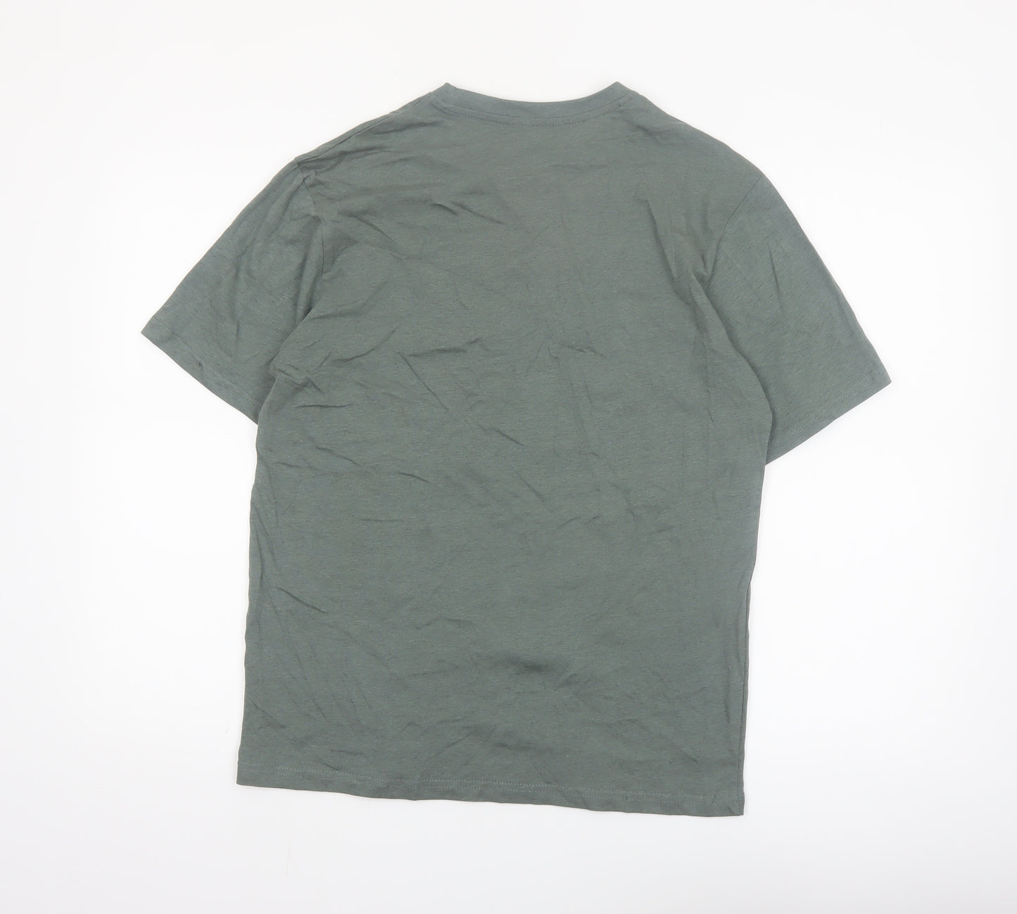 Dunnes Stores Men's Green Graphic Print Regular Fit T-Shirt Size S