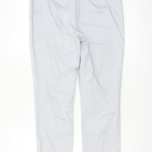 Marks and Spencer Women’s Grey Stretch Cotton Straight Trousers UK 10 Short