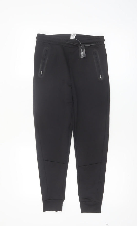 Dunnes Stores Boys Black Jogger Trousers 26in Waist 100% Polyester