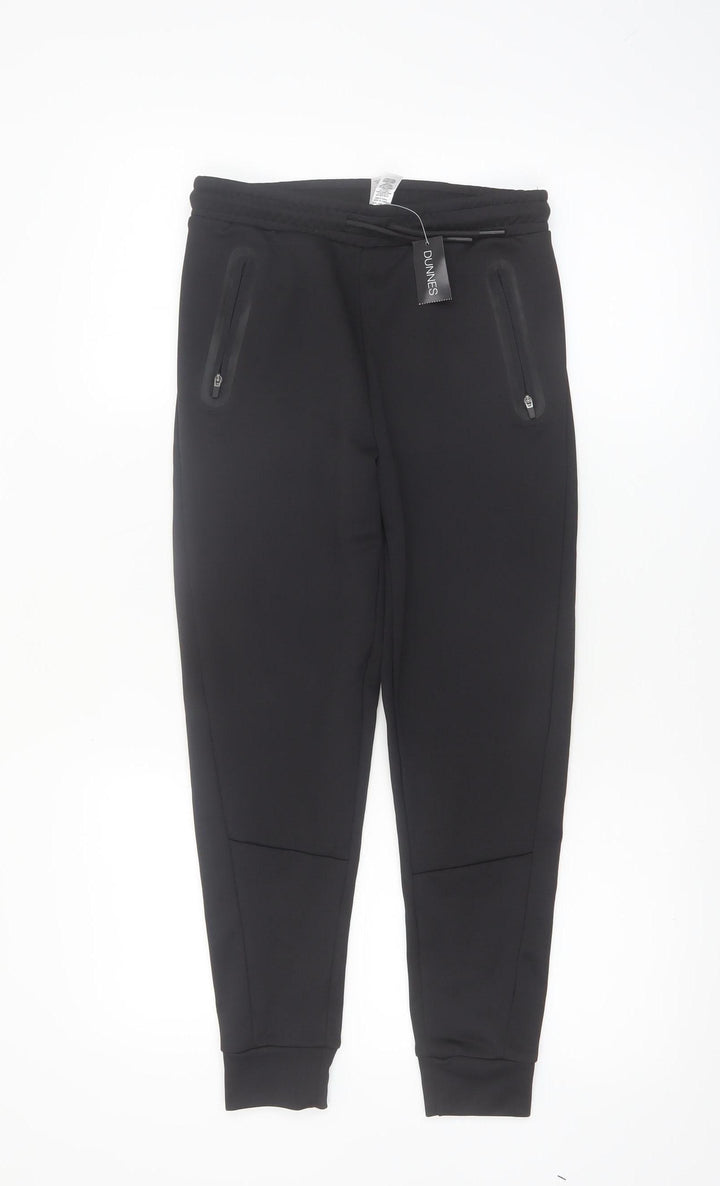 Dunnes Stores Boys Black Jogger Trousers 26in Waist 100% Polyester