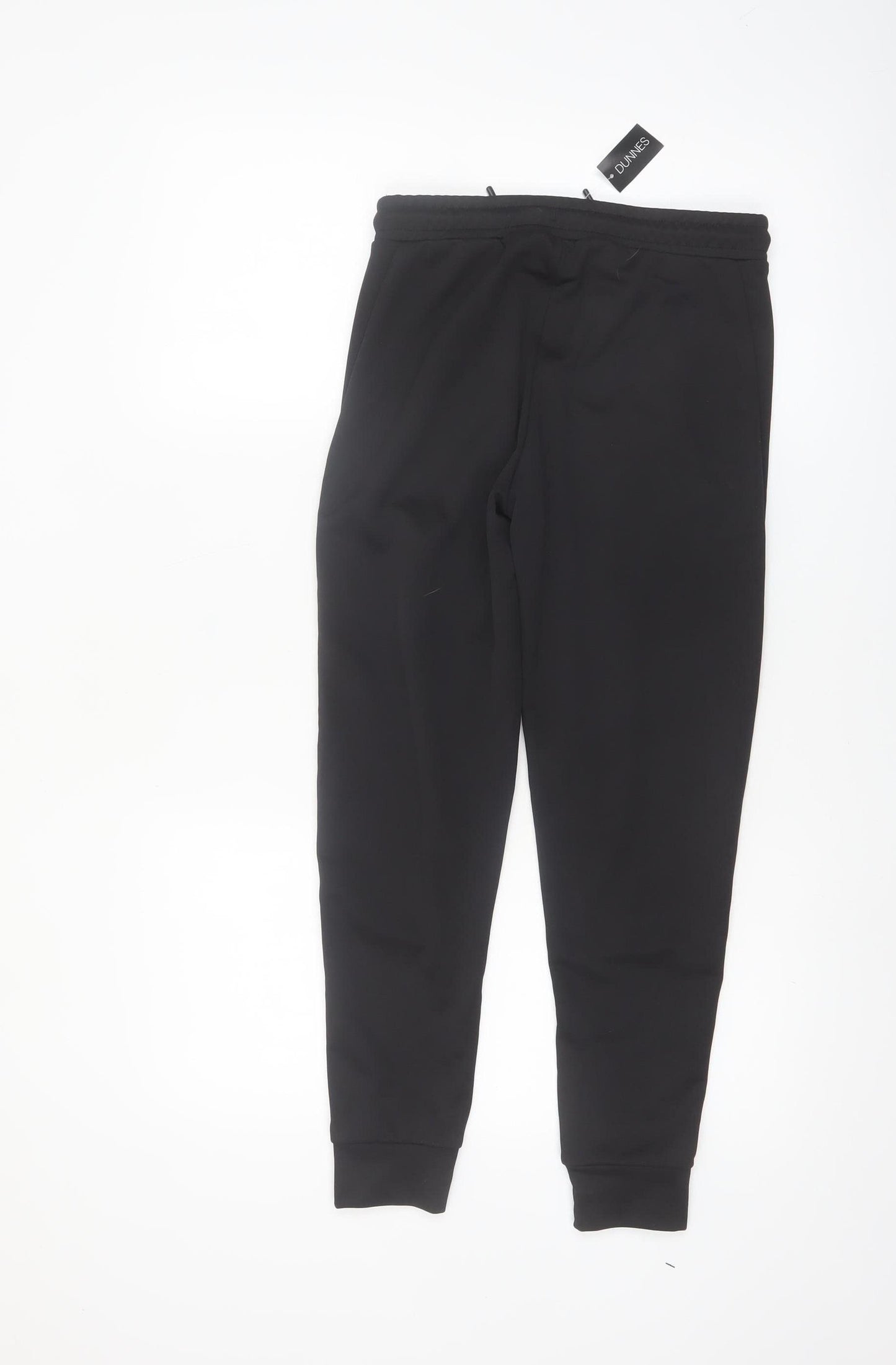 Dunnes Stores Boys Black Jogger Trousers 26in Waist 100% Polyester