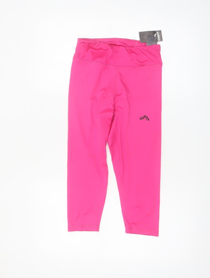 Crivit Womens Pink Capri Leggings Size 8/10 Stretch Activewear