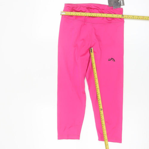 Crivit Womens Pink Capri Leggings Size 8/10 Stretch Activewear